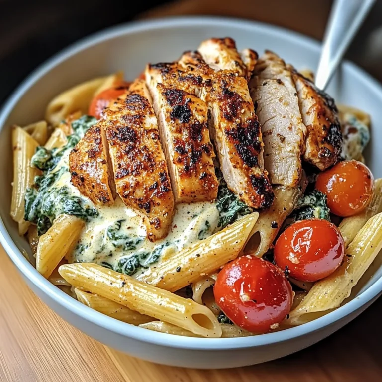 Cajun Chicken Pasta Bowl With Creamy Spinach Sauce