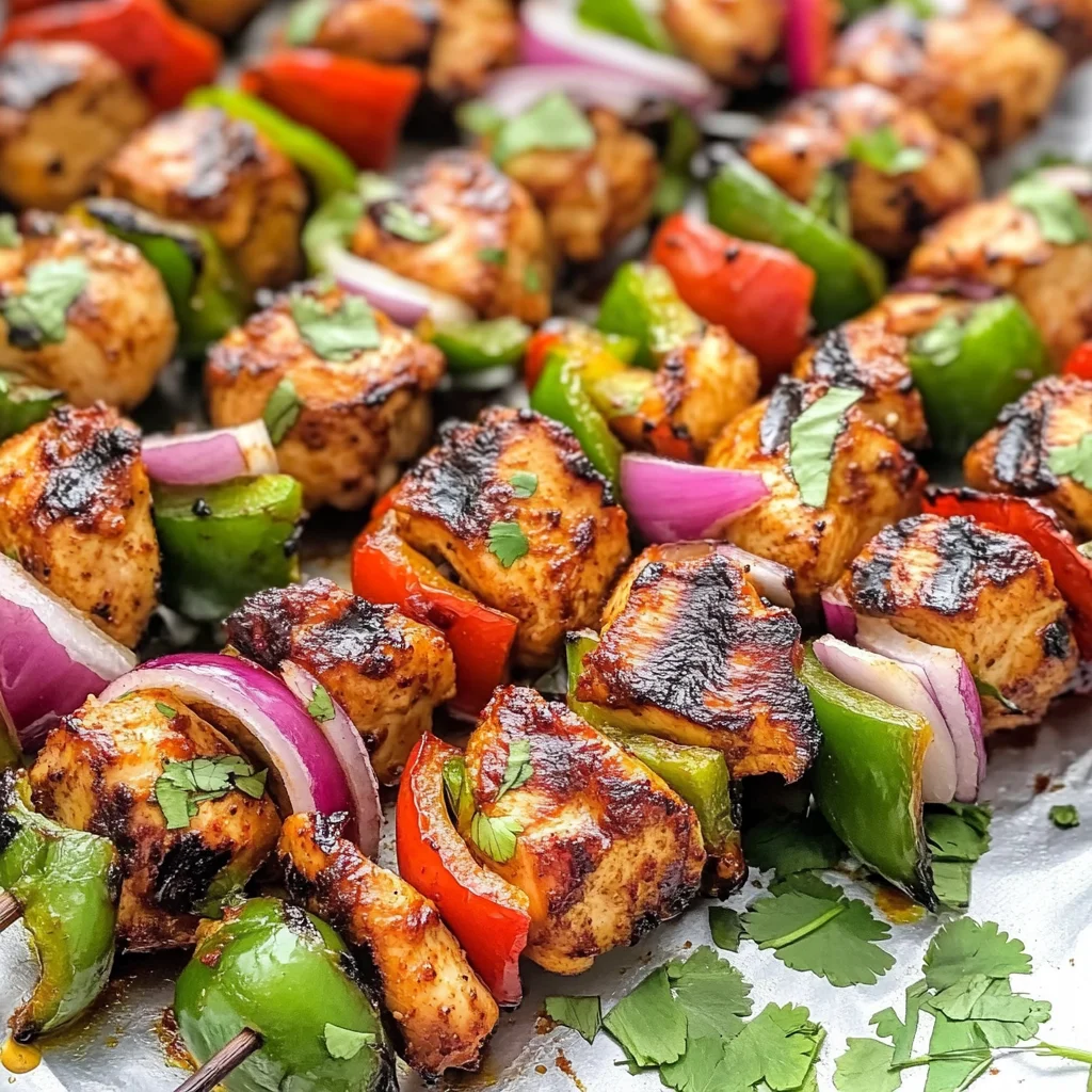 Fajita Chicken Kebabs