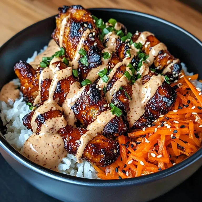 Korean Bbq Chicken Bowls With Gochujang Cream Sauce