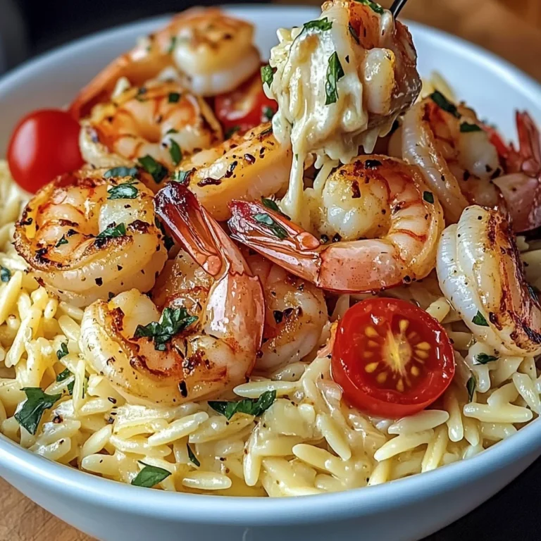 Lemon Garlic Shrimp & Orzo Bowl