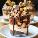 Mini Reese's Chocolate Peanut Butter Cheesecake Trifles