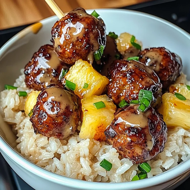Sweet And Spicy Hawaiian Meatball Bowls