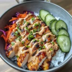 Sweet Chili Chicken Bowl With Coconut Lime Drizzle