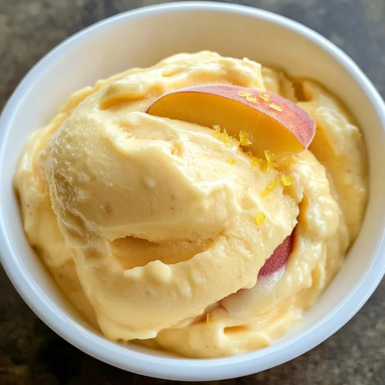 5-Minute Healthy Peach Frozen Yogurt