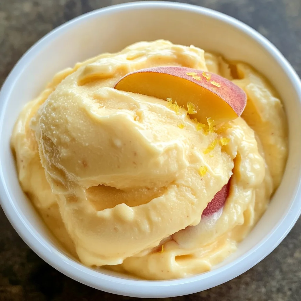 5-Minute Healthy Peach Frozen Yogurt
