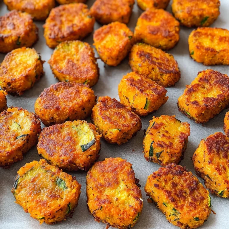 Baked Sweet Potato Zucchini Tots