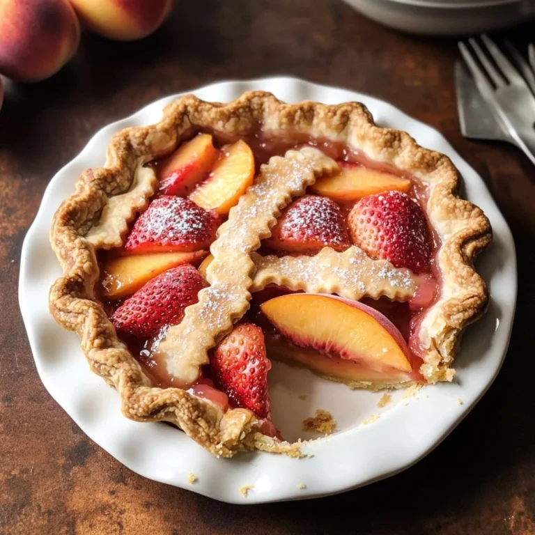 Brown Butter Strawberry Peach Pie