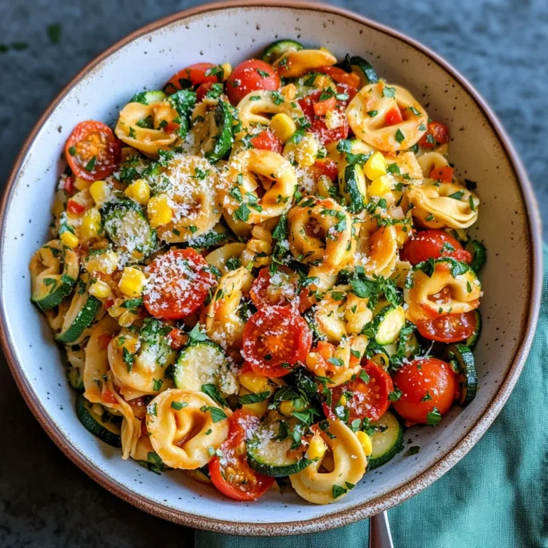 Cheese Tortellini with Summer Veggies
