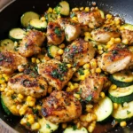 Garlic Butter Chicken with Zucchini and Corn - One-Pan, 30-Minute Meal