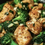 Garlic Chicken with Broccoli and Spinach