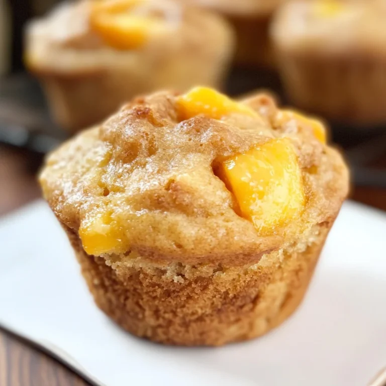 Healthy Honey Peach Muffins