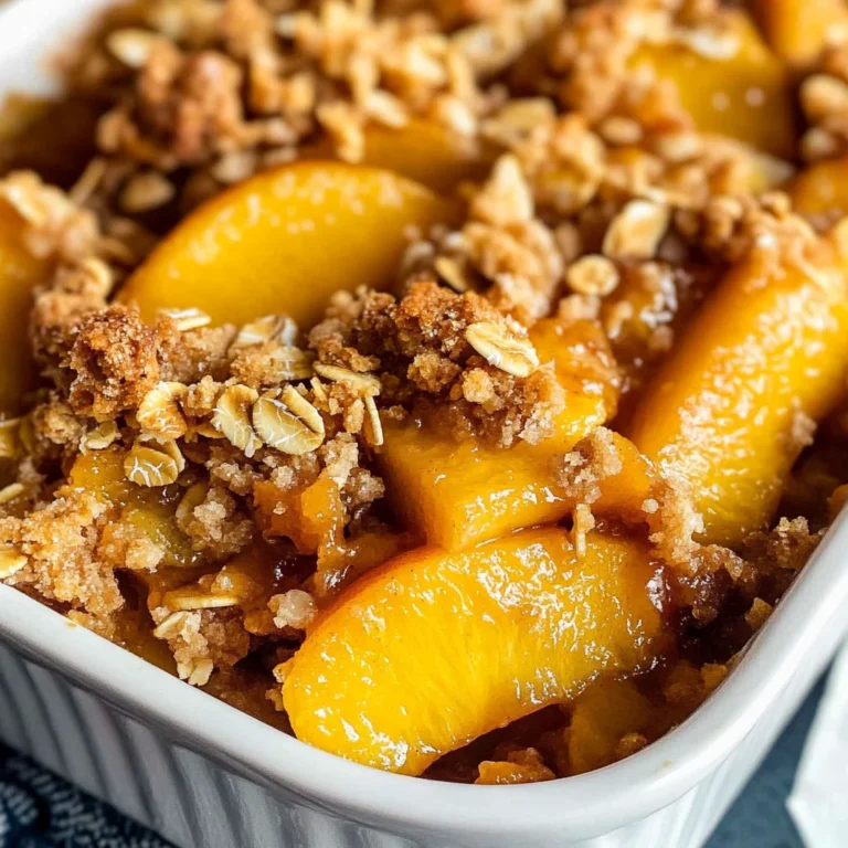Healthy Peach Crumble