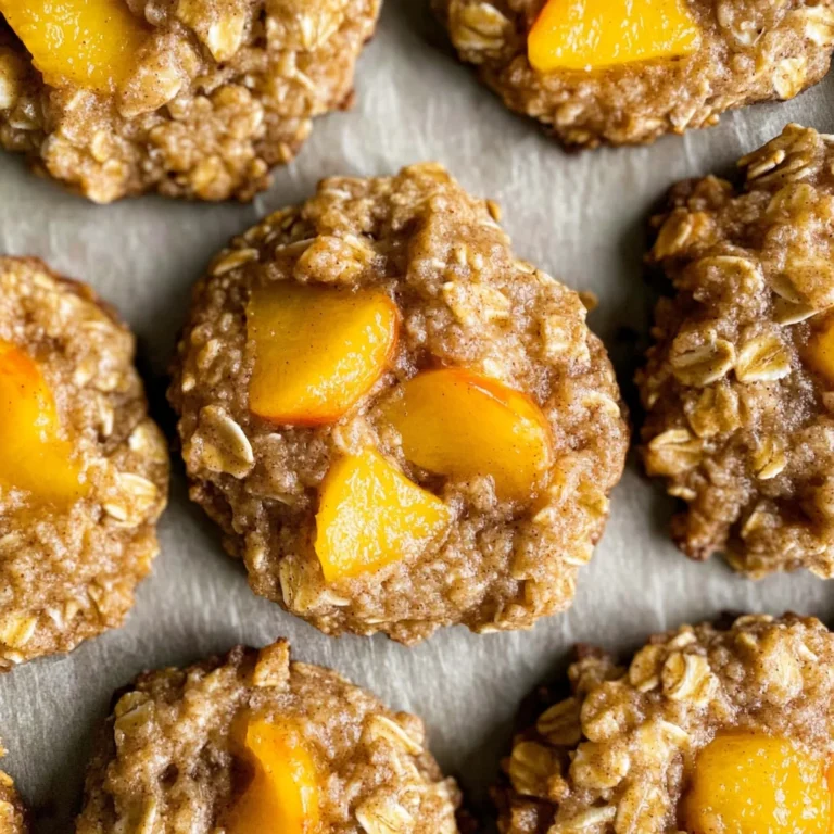 Healthy Peach Oatmeal Breakfast Cookies