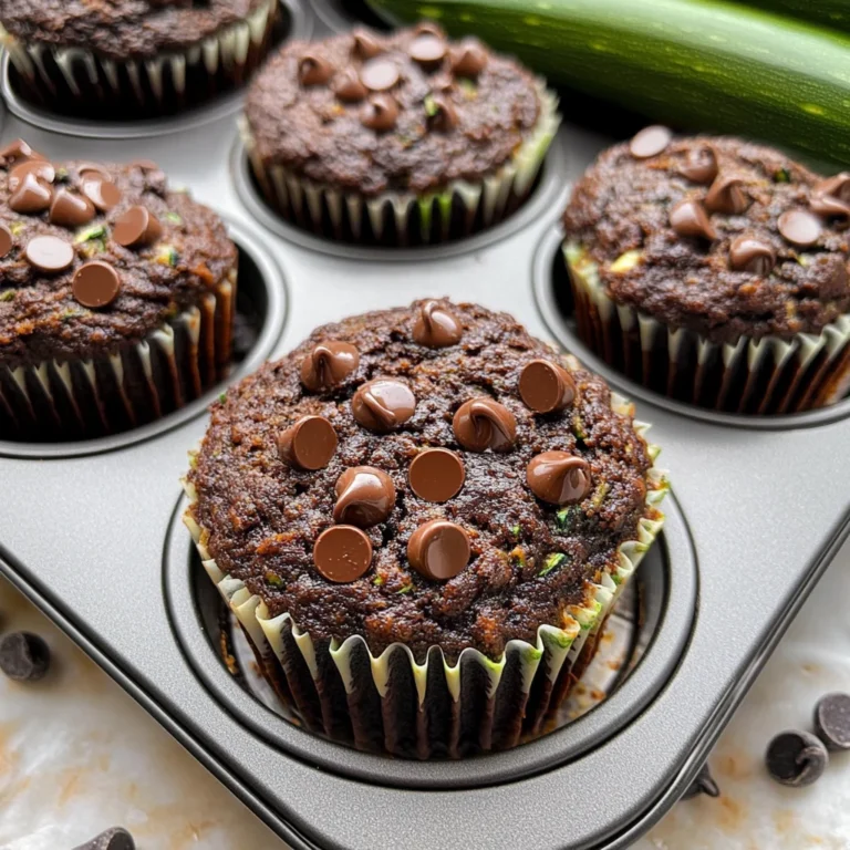 Healthy & Moist Chocolate Zucchini Muffins
