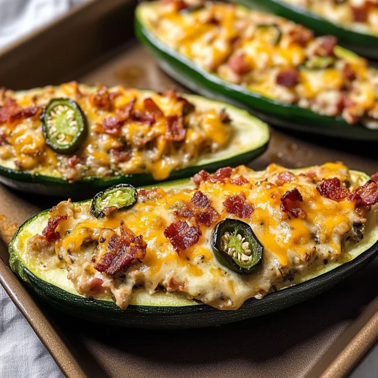 Jalapeno Popper Zucchini Boats