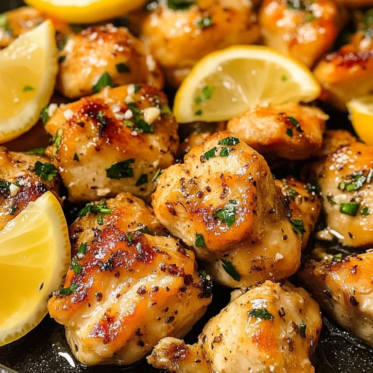 Lemon Garlic Chicken Bites