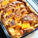 Peach Cobbler French Toast Bake