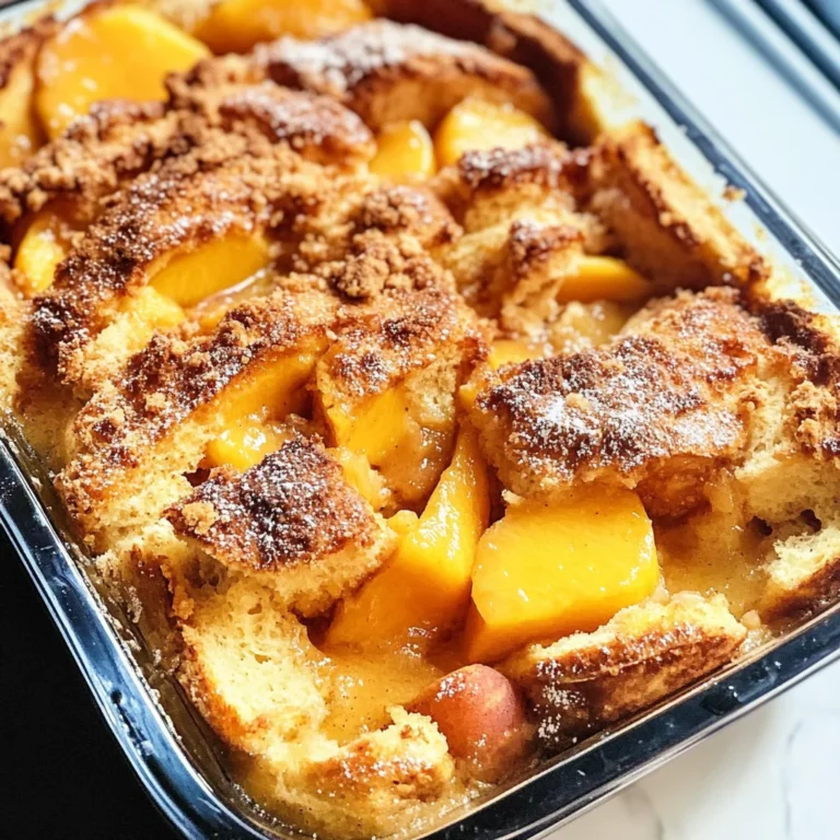 Peach Cobbler French Toast Bake