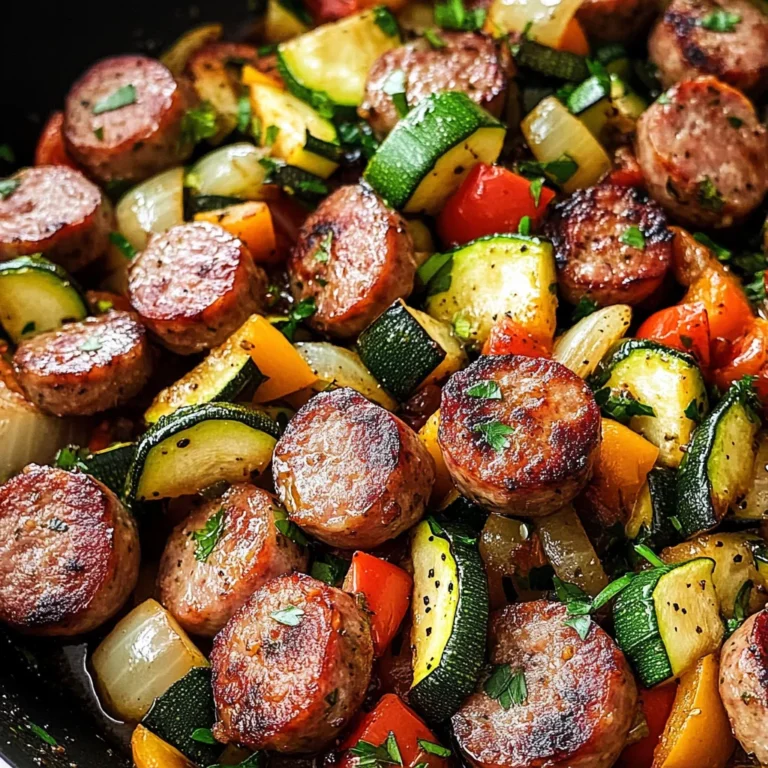 Skillet Sausage and Zucchini