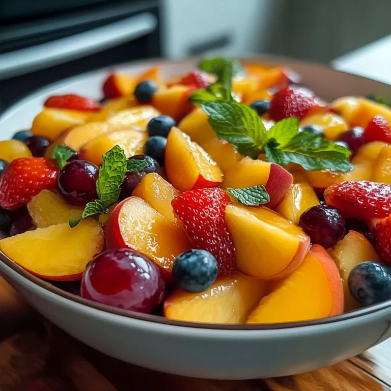 Summer Peach Fruit Salad
