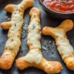 Cheesy Halloween Breadstick Bones