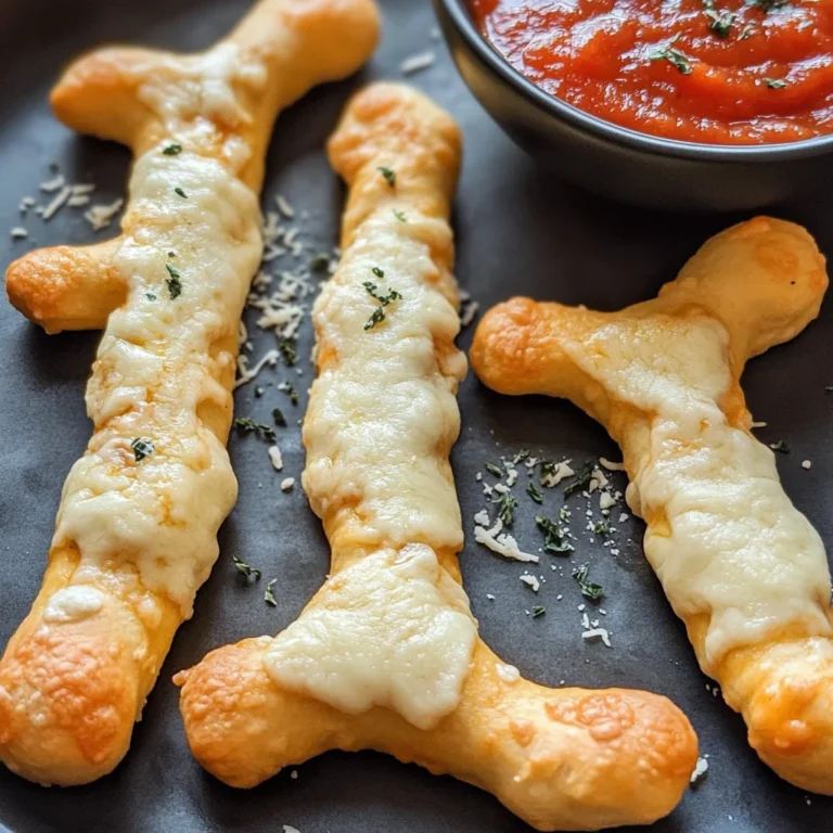 Cheesy Halloween Breadstick Bones