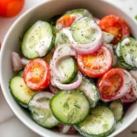 Creamy Cucumber Tomato Salad