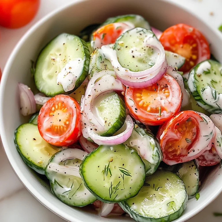 Creamy Cucumber Tomato Salad