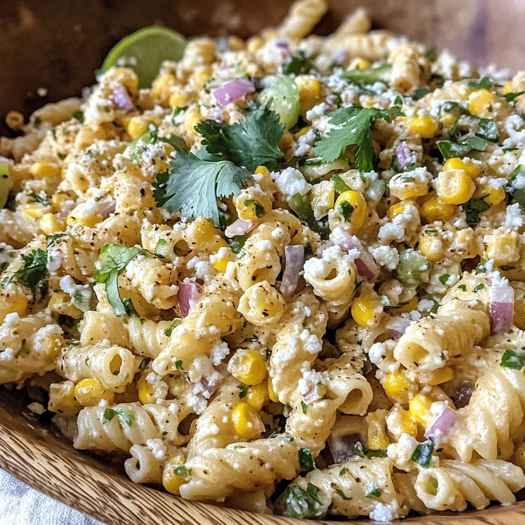 Elote Pasta Salad Recipe (Mexican Street Corn)