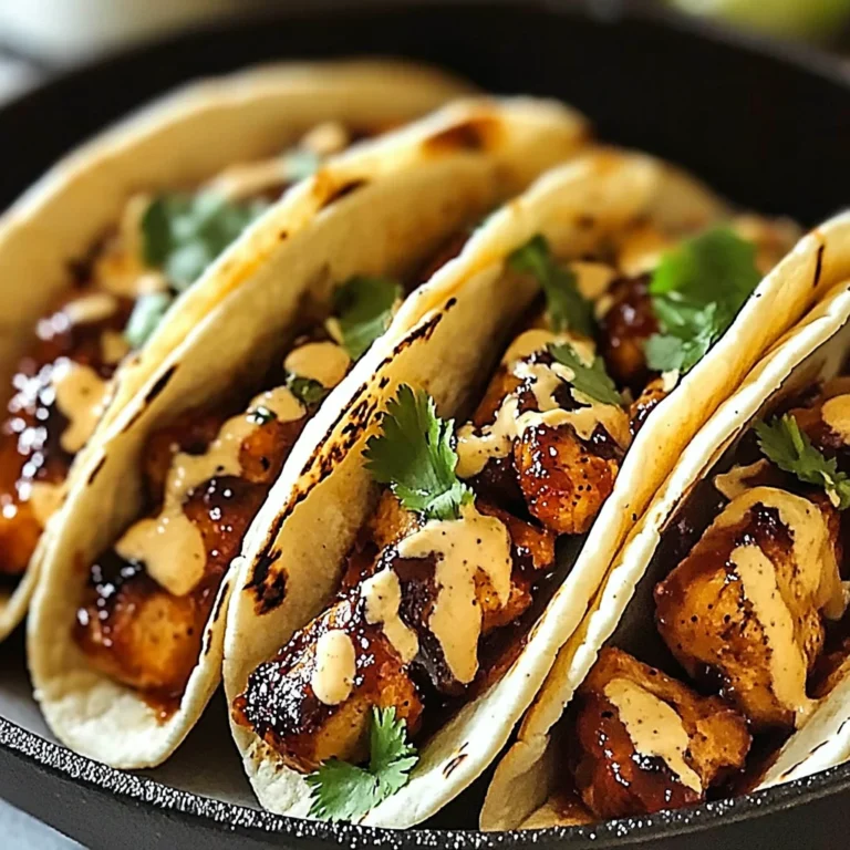 Garlic Butter Honey BBQ Chicken Tacos: Sweet, Savory & Irresistible!