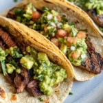Grilled Steak Tacos with Avocado Salsa