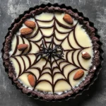 Halloween Chocolate Spiderweb Tart