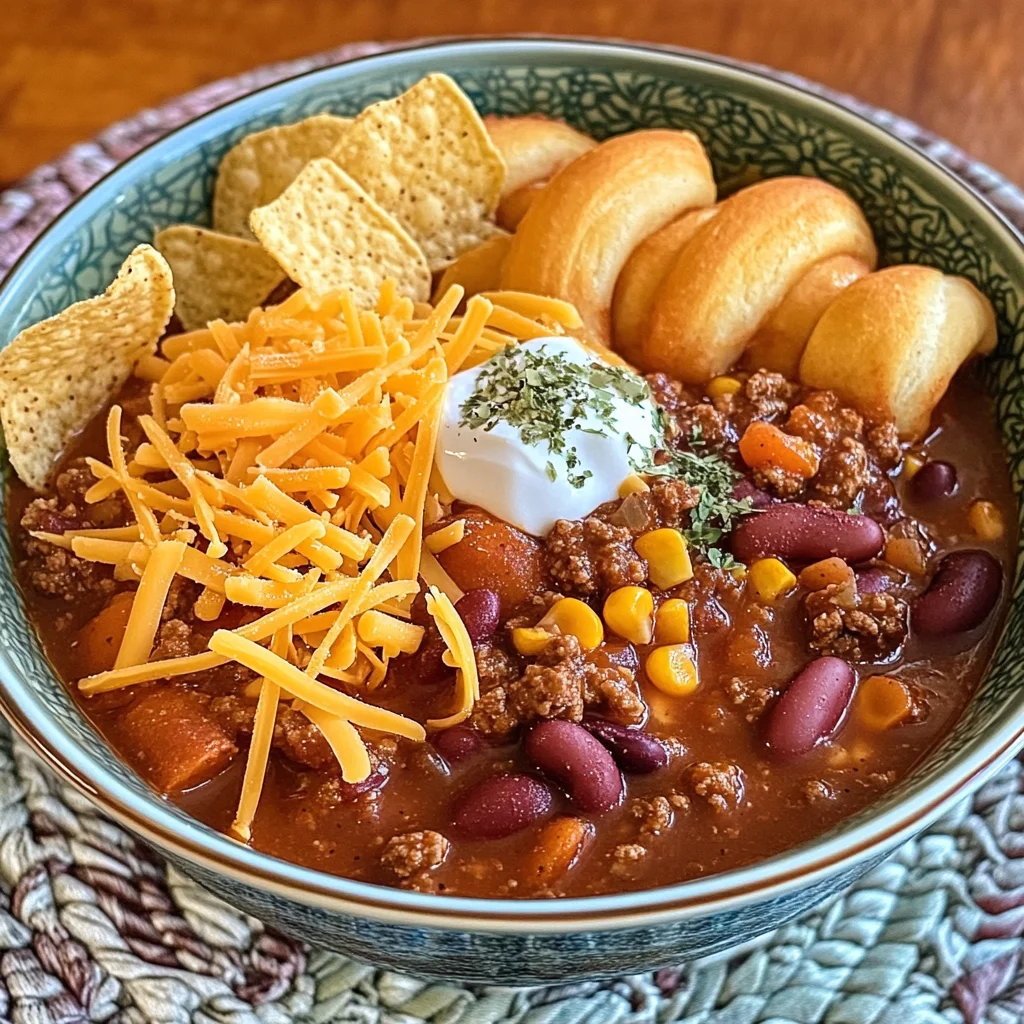 Hillbilly Chili and Cinnamon Rolls