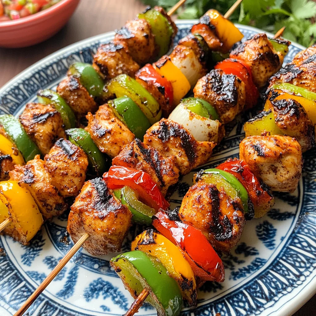 Mexican Barbecue Chicken Skewers