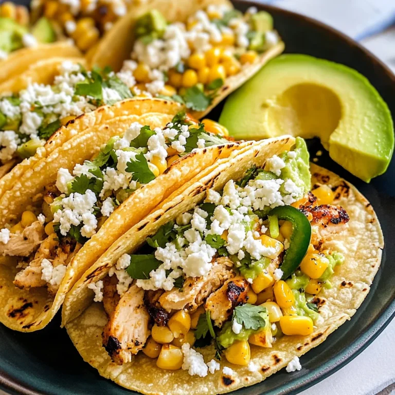 Mexican Street Corn Chicken Tacos