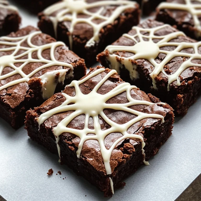 Spider Web Brownies
