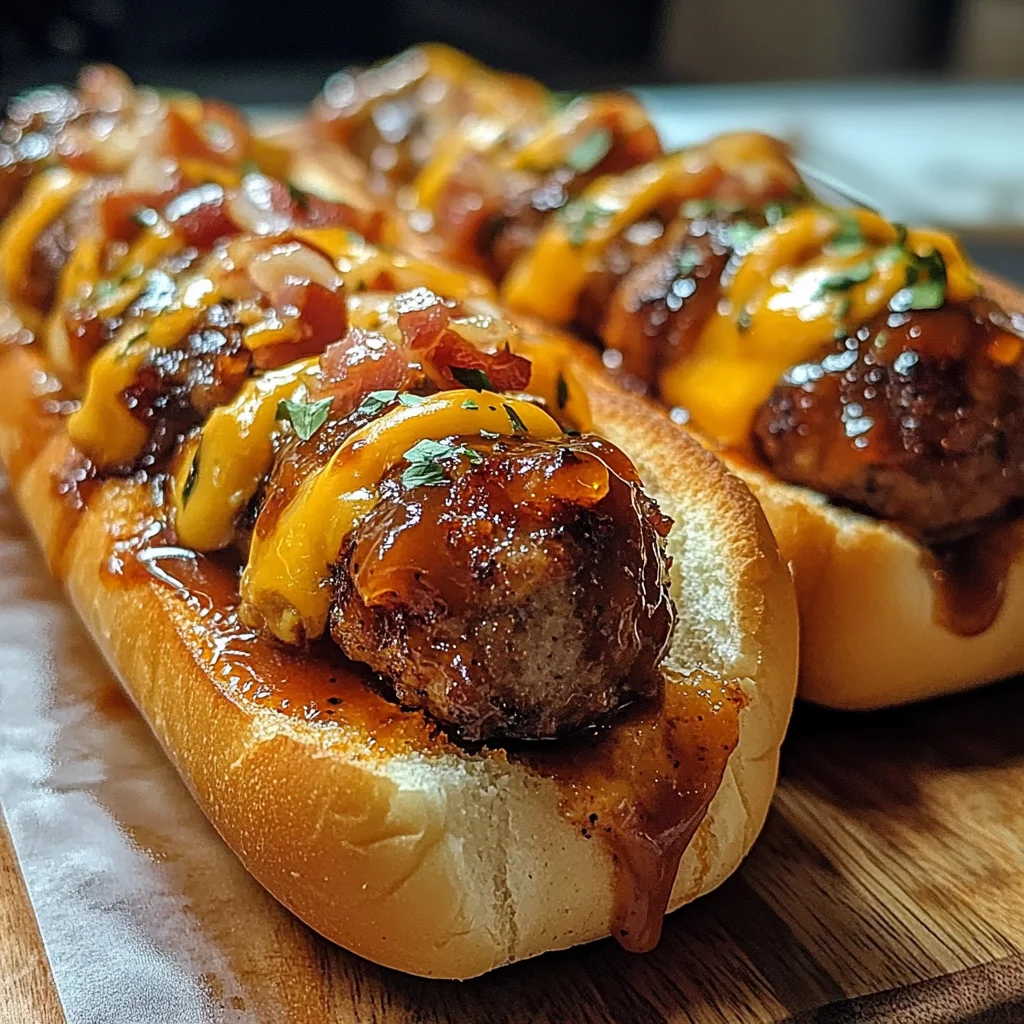 Bourbon BBQ Turkey Turkey Bacon Cheeseburger Meatball Subs Ready in 30 Minutes