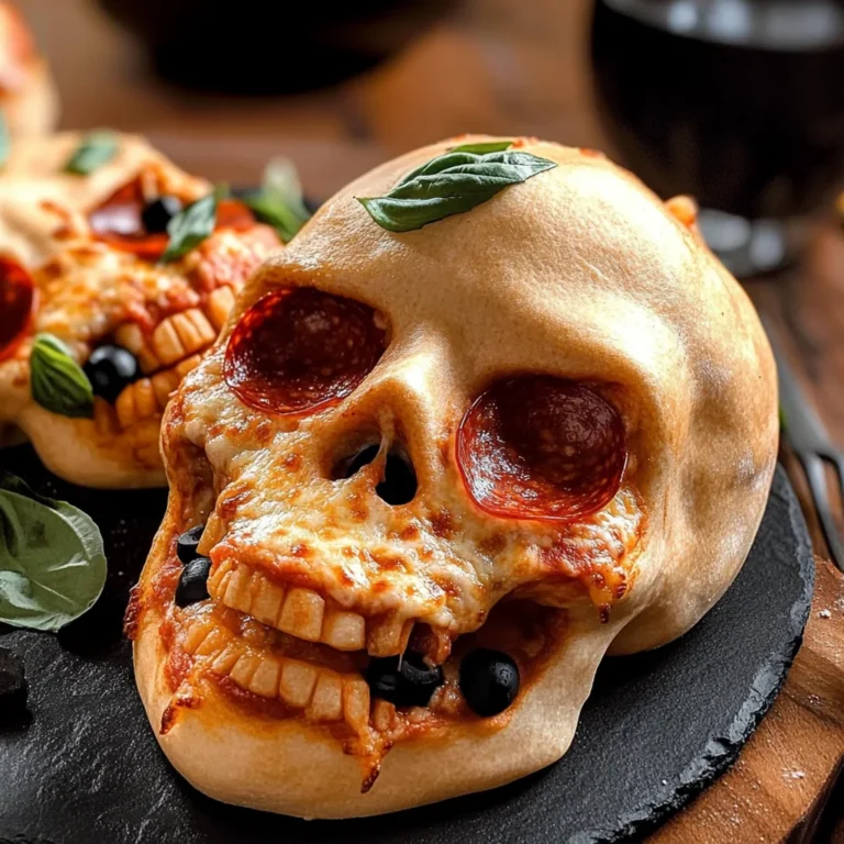 Cheesy Halloween Pizza Skulls