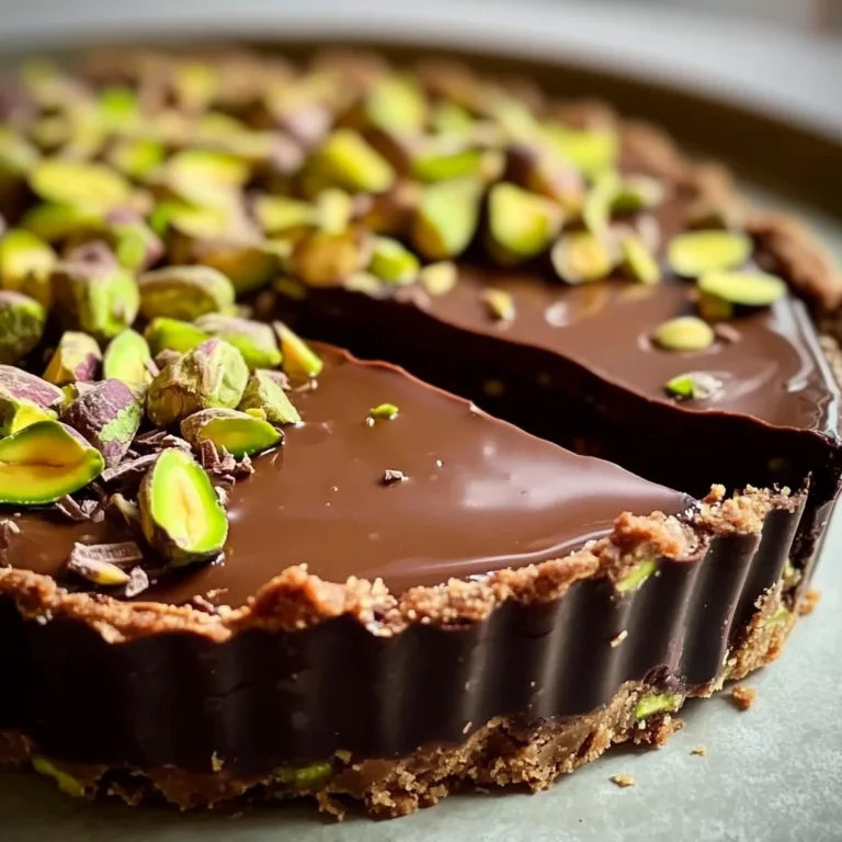 Chocolate Pistachio Ganache Tart Recipe