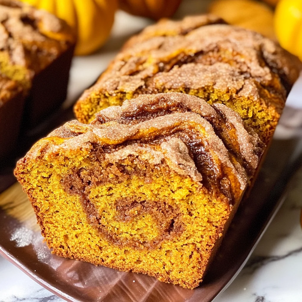 Cinnamon Swirl Pumpkin Bread Mini Loaves