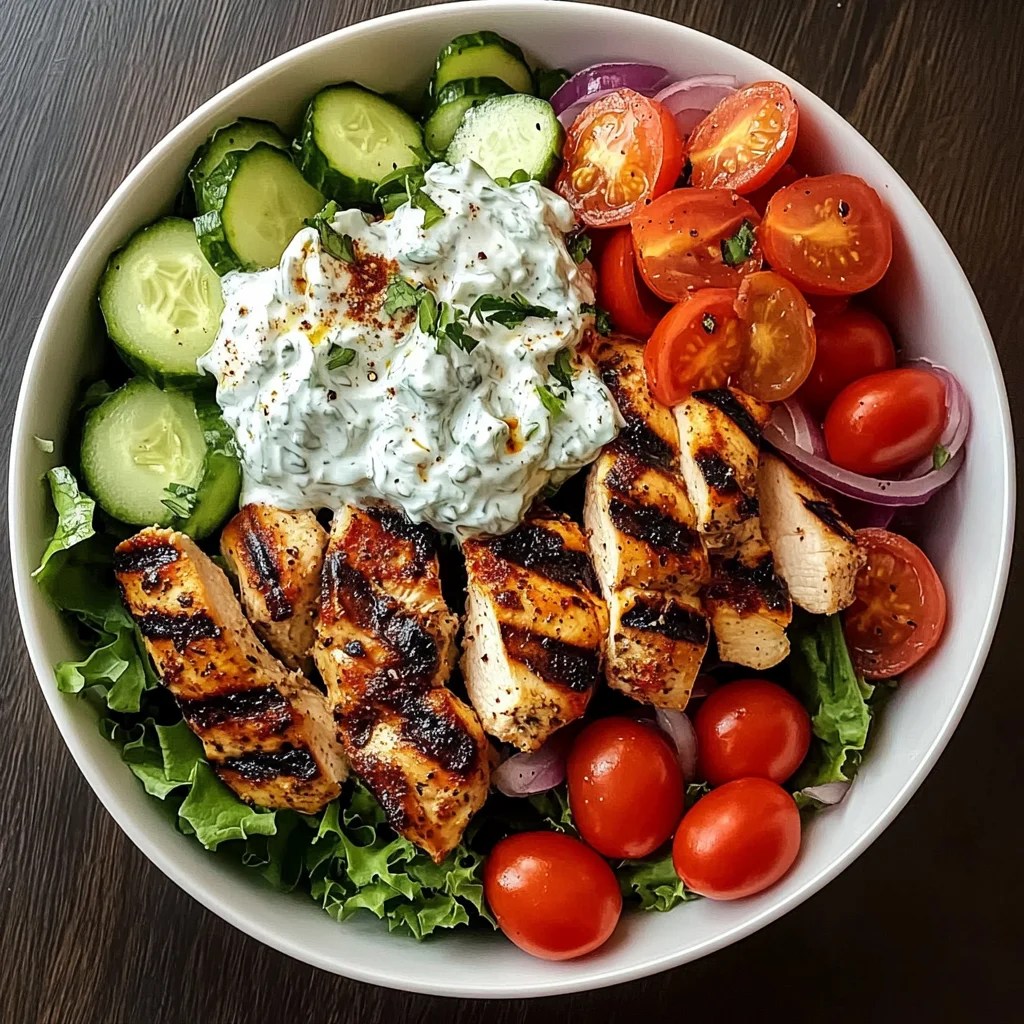 Greek Chicken Power Bowl with Tzatziki Sauce