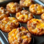 High-Protein Pancake Sausage Mini Muffins