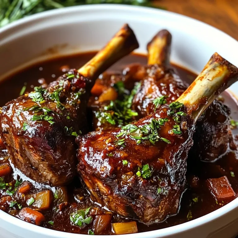 Luxurious Red Wine Lamb Shanks Recipe