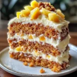 Pineapple Carrot Cream Cake : Moist & Tropical