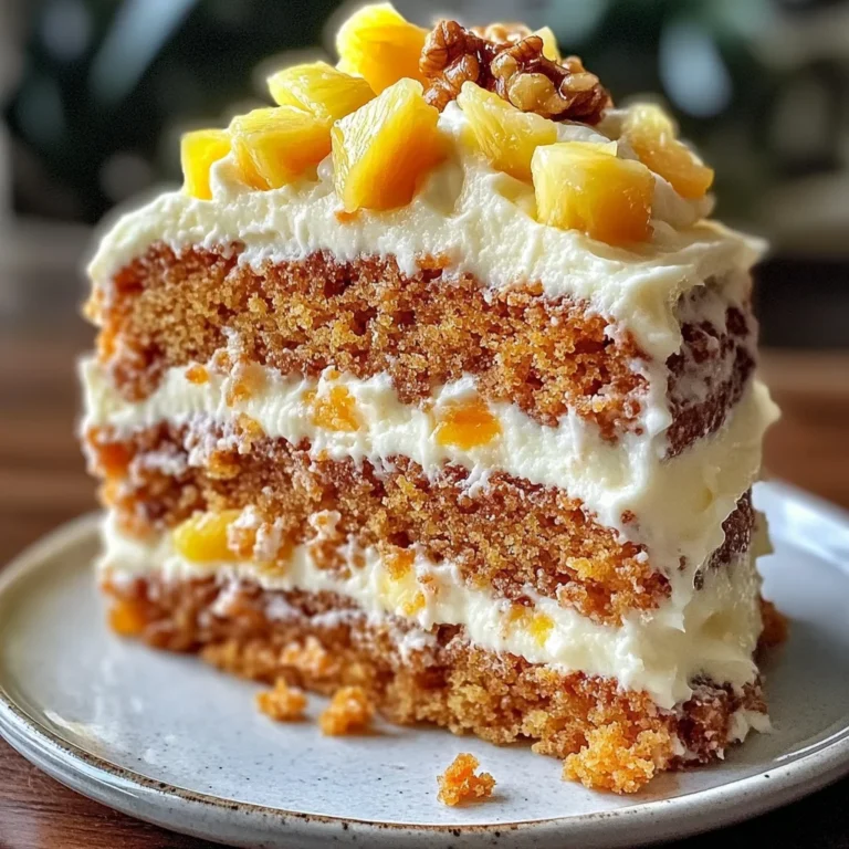 Pineapple Carrot Cream Cake : Moist & Tropical