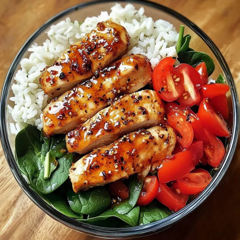 Spicy Honey Garlic Chicken Meal Prep Bowl