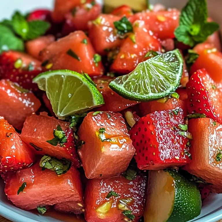 Strawberry Watermelon Salad with Refreshing Honey