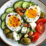 Turkish-Style Protein Plate with Eggs, Feta & Veggies
