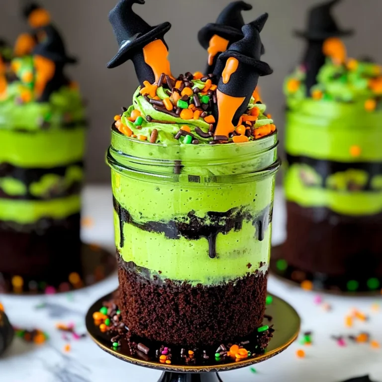 Witches Brew Halloween Cake Jars