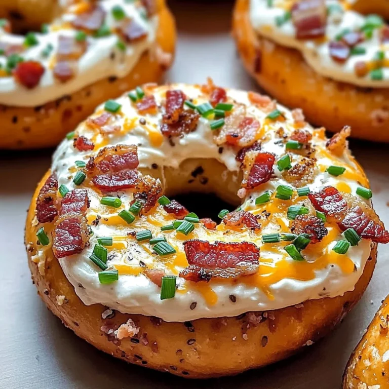 Zesty Turkey Bacon Cream Cheese Bagels